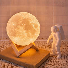 Home Planetarium Moon Lamp Touch Light Customized USB 3D Light Fixtures Nightlight LED Moonlight Luminaria Kids Room Decorations 2024 - buy cheap