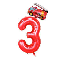 Balão laminado de hélio para crianças, mini avião, caminhão, 2 tamanhos, 32 polegadas, tema vermelho, acessórios para decoração de festa, aniversário 2024 - compre barato