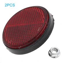 2Pcs Universal Bolt Number Plate Round Reflector Red Color For Motorcycle Atv Scooter Dirt Bike 2024 - buy cheap