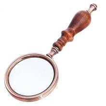 Handheld Wooden Magnifying Glass Vintage 10X Magnifier For Reading Books Newspaper Portable Large Eldery Reading Loupe Gift Lupe 2024 - buy cheap