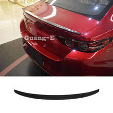 Car Styling Carbon Fibre Rear Tail Spoiler Side Triangle Wing Window Bezel Trim For Mazda 3 Mazda3 Axela M3 2019 2020 2021 2022 2024 - buy cheap