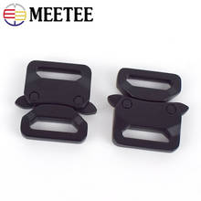 Meetee 2/5Pcs ID20/25mm Metal Automatic Release Buckles Belt Adjustment Buckle DIY Multifunctional Outdoor Strap Band Snap Hook 2024 - buy cheap