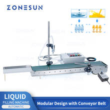 ZONESUN CNC Single Head Automatic Filling Machine Liquid Filler High Precision Temperature Heat Resistance With Conveyor Belt 2024 - buy cheap