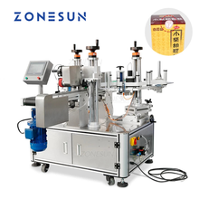 ZONESUN  Double Size Folding Carton Anti Tamper Adhesive Sticker Packing Automatic Sealing Corner Labeling Machine 2024 - buy cheap