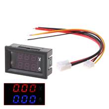 Mini voltímetro digital com tela de led, detector de medição de corrente e voltagem com painel amp para carros, 100v, 10a 2024 - compre barato