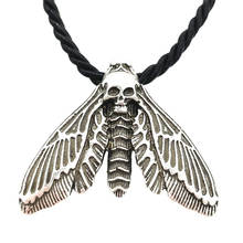 Nostalgia Death Moth Jewlery Pendant Butterfly Punk Skull Charm Jewelry Necklace Gothic Accessories 2024 - buy cheap