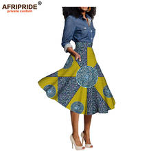 African Print Skirts for Women Dashiki Clothing Knee-length Casual Skirt 100% Pure Cotton Plus Size Wax Attire AFRIPRIDE A722703 2024 - buy cheap