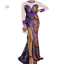 New Autumn African Dresses for Women Bazin Riche Sexy Side Slit Long Yarn Dress African Women Clothing Vestidos Party WY3309 2024 - buy cheap