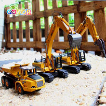 Camión excavadora de juguete de aleación de Metal fundido a presión para niños, modelo de camión autocamión, juguete de colección de camión de ingeniería Navvy, 1:50 2024 - compra barato