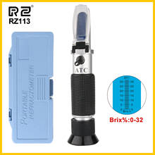 RZ Genuine Retail Package Brix Refractometer 0~32% RHB-32ATC  Optical Sugar Food Beverages ATC Content RZ113 Meter Tool Handheld 2024 - buy cheap
