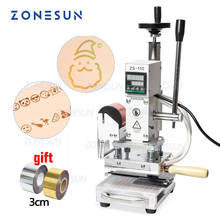ZONESUN-máquina de estampado de ZS-110, herramienta de bronce de plástico, papel de cuero, placa de hierro de aluminio de mano, molde de latón 2024 - compra barato