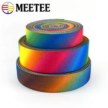 8M Meetee 25/36mm 2mm Thick Printed Canvas Webbings High Tenacity Backpack Strap Ribbons Clothes Bag Sewing Tape Bias Binding 2024 - buy cheap