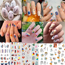 Модный лак для ногтей, задний клей, деколь декорации, дизайн ногтей, наклейка для ногтей, Типсы, красота 2024 - купить недорого