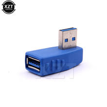 Convertidor de adaptador USB 3,0 macho A hembra, ángulo recto de 90 grados, 10 unids/lote 2024 - compra barato