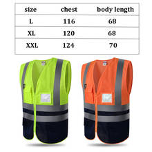 Mesh Reflective Vest Security Protection Workwear Two Tone Workwear Vest with Multi Pockets Working Clothes for Men 2024 - buy cheap