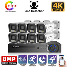 4K Color Night Vision Video Surveillance Set 8MP Face Recognition Poe Camera Kit Outdoor Home 8CH Security Camera XMeye System 2024 - buy cheap