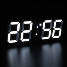 Reloj de pared 3D LED Digital USB, reloj de mesa con alarma, luz nocturna, diseño moderno, para decoración del hogar y sala de estar 2024 - compra barato
