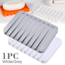 Silicone Soap Holder Bathroom Soap Dish Jewelry Soapbox Plate Tray Bath Drain Holder Soft And Flexible Flat Type Soapbox 2024 - buy cheap