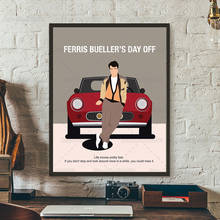 Pôster do filme de comédia vintage sttyle ferris bueller 80s, pintura retrô em tela, decoração de arte para parede 2024 - compre barato