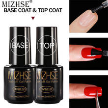 MIZHSE-Base y Top para uñas, esmalte superior sin capa adhesiva, Base para barniz de Gel, imprimación para uñas debajo de la laca de Gel, 7ml 2024 - compra barato