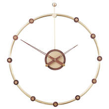 Reloj de pared grande de España, de Metal, oro, cobre fino, silencioso, de lujo, para sala de estar, estilo europeo, regalo D010 2024 - compra barato