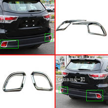 Cubierta de estilo de pegatina de coche, moldura para luz trasera de moldura para detector de LUZ ANTINIEBLA TRASERA, para Toyota Highlander 2015 2016 2017, 2 uds. 2024 - compra barato