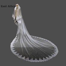 White Ivory 2 Layers Wedding Veil Lace Edge Chapel Length Bridal Accessories Veils With Comb 2024 - buy cheap