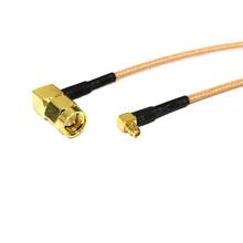 SMA  Male Right Angle Switch MMCX Male Right Angle Pigtail Cable 15CM 6" Wholesale For Wireless Modem 2024 - buy cheap