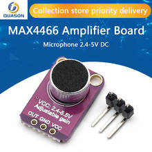 Módulo amplificador para microfone, placa amplificadora 2.4-5v dc com ganho ajustável, max4466 2024 - compre barato
