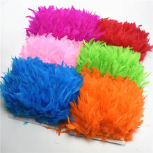 10Meters Fluffy Turkey Feathers for Crafts Ribbon Feather Trim Fringe Feather Dancer Carnival Costumes Wedding Decoration Plumas 2024 - buy cheap