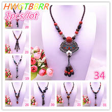 Fashion Ceramics Beads Pendant Ethnic Long Necklace Chain DIY Jewelry Style Color U Pick 001 2024 - buy cheap