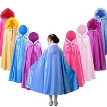 Capa de princesa para niñas, capa de Elsa, Anna, Aurora, Rapunzel, disfraz de Halloween, de invierno, de 4 a 12 años 2024 - compra barato