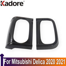 Estilo do carro para mitsubishi delica 2020 2021 abs preto interior frente suporte de copo água capa guarnição quadro acessórios estilo 2024 - compre barato