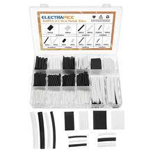 Electrapick-Juego de tubos termorretráctiles, 460 piezas, 3:1, 7 tamaños, 90 mm / 40 mm de largo, negro y blanco 2024 - compra barato