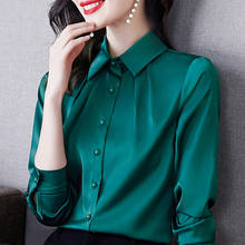 Blusa De chifón De manga larga para Mujer, camisa De Moda con cuello vuelto, para oficina, E263, 2021 2024 - compra barato