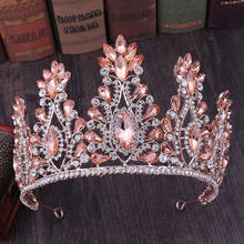KMVEXO Fashion Big Drop Crystal Wedding Diadem Rhinestone Queen Tiaras And Crowns Headbands For Bride Hair Jewelry Accessories 2024 - buy cheap