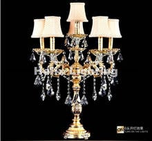 European Modern 6L D48cm E14 Candle Crystal Table Lamp Fashion Table Lamp Living Room Lamps Bedroom Lamp Brief Bed-lighting 2024 - buy cheap