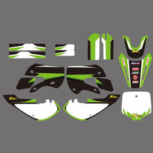 Did novo estilo equipe gráfica & fundos adesivos decalque kits para kawasaki klx 110 65 drz110 estilo dirt bike (preto/branco) 2024 - compre barato