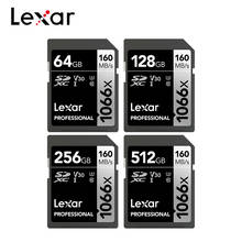 Lexar-cartão de memória 64gb, 128gb, classe 10, velocidade de leitura até 160 mb/s, 256gb, u3, v30, para câmera 4k uhd 2024 - compre barato
