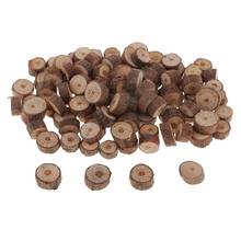 100Pcs Mini Natural Color Tree Bark Wood Slices Round Log Discs for Arts & Crafts, Home Hanging Decorations, Event Ornaments 2024 - buy cheap