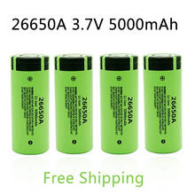 2022 26650A 3.7V 5000mAh battery high capacity rechargeable battery 26650 20A power battery lithium ion  for toy flashlight 2024 - buy cheap
