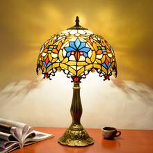 Nordic Modern LED Table Lamps Stained Glass with Vintage Desk Light Bedroom Mediterranean Restaurant Turkish Home Deco Lighting 2024 - buy cheap