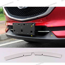 stainless steel shiny silver car front bumper trims for mazda cx-5 2017 2018 2019 2020 2021 accessories cx 5 cx5 2022 styling 2024 - buy cheap