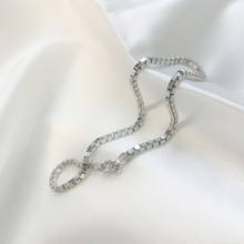 Pulseras de cadena de plata de ley 925 para Mujer y niña, brazalete de la amistad, joyería femenina, 2mm de ancho 2024 - compra barato