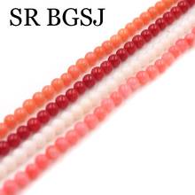 Free Shipping  3mm  White Pink Red Orange Round Real Natural Coral Spacer Wholesale Coral Beads Strand 15" 2024 - buy cheap