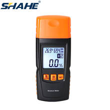 Цифровой измеритель влажности SHAHE, 2 ~ 70%, устройство для измерения влажности дерева, детектор влажности древесины с ЖК-дисплеем 2024 - купить недорого