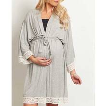 Pregnancy Lace Sleep Dress Maternity Nightdress Women Nursing Sleepwear Nightgown Homewear Shirt Dress Size S-3XL 2024 - buy cheap