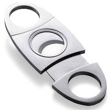 Stainless Steel Metal Classic Cigar Cutter Double Blades Guillotine Metal Sharp Sigaar Cutter Cigar Scissors Gift 2024 - buy cheap