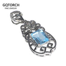 Semi-Precious Stone Crystal  Pendant Real Pure 925 Sterling Silver For Women Geometrical Women Accessories 2024 - buy cheap