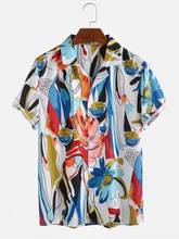 2022 Summer New Men's Clothing Hot Sale Men's Hawaiian Short-sleeved Floral Shirt Camisas Para Hombre 2024 - buy cheap